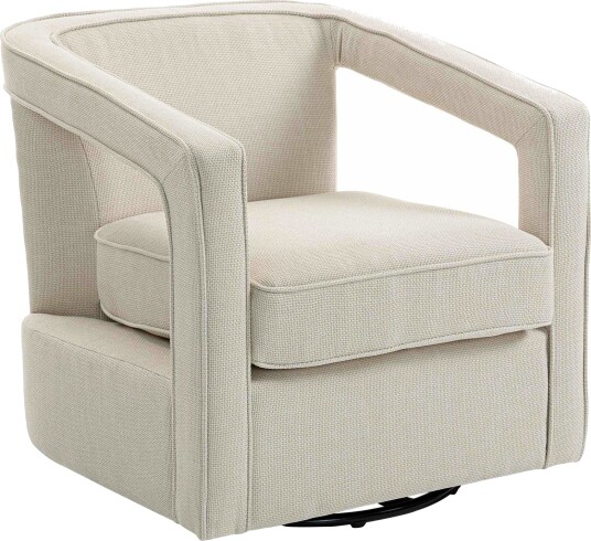 Beige svingbar lenestol – 360 graders rotasjon komfortabelt design