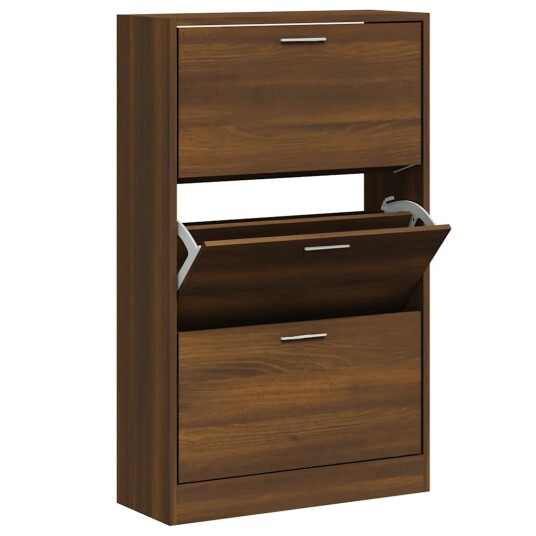 vidaXL Skoskap brun eik 63x24x103 cm konstruert tre vidaXL Skoskap brun eik 63x24x103 cm konstruert tre