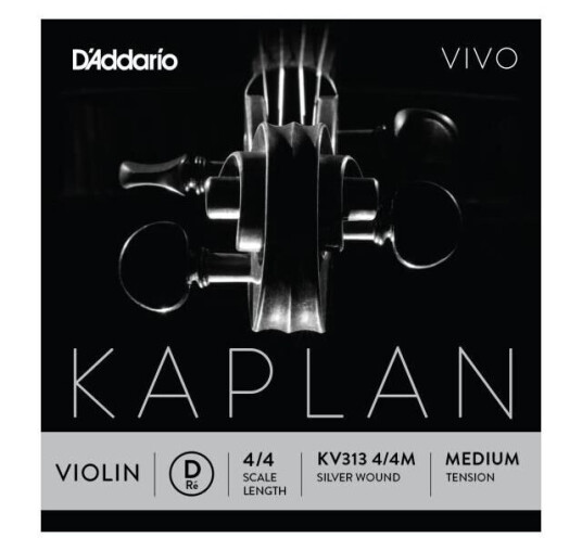 D'Addario Kv313 4/4m Fiolin Streng Kaplan Vivo D-Sølv 4/4 10.5 D'Addario Kv313 4/4m Fiolin Streng Kaplan Vivo D-Sølv 4/4 10.5