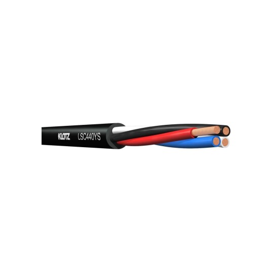 Klotz Multicore Speaker Cable Pvc 4 X 4 Mm2 Svart 100m