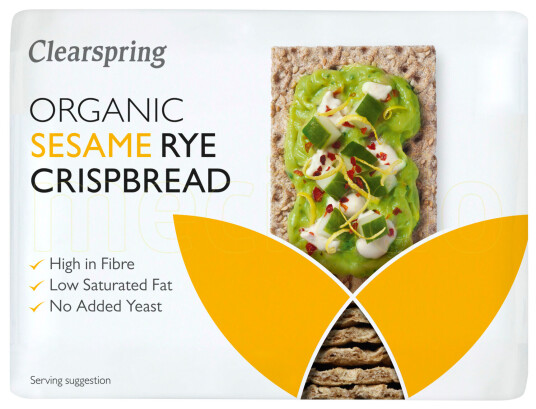 Clearspring Rugknekkebrød M. Sesam 200g