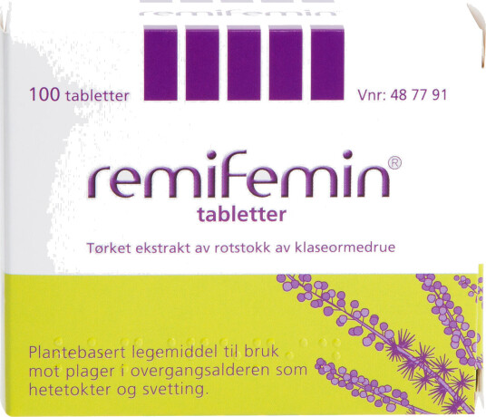 Remifemin Tablett 2,5 mg, 100 stk. på brett