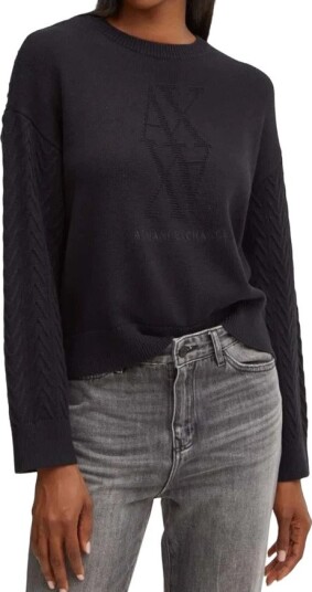 Armani Exchange Dame Strikkevarer Svart L,