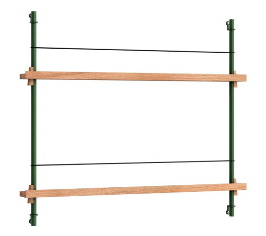 Moebe Magazine Shelving 65 Hylle Oak/Pine Green Lampemesteren