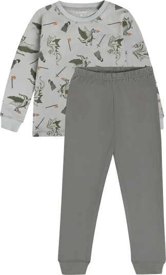 Minymo Pyjamas Ls Set Aop Grey 92