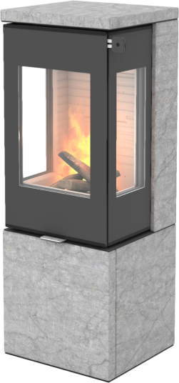 Rais Nexo SST 120 Svart Vedovn Med Sideglass Og Glassdør Kleberstein Rais Nexo SST 120 Svart Vedovn Med Sideglass Og Glassdør Kleberstein