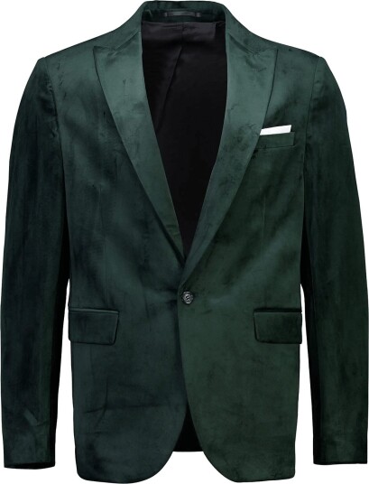 Lindbergh Velvet Blazer DK GREEN 58