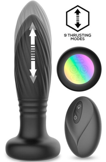 Tainy Thrusting Led Lighted Anal Plug With Remote Tainy Thrusting Led Lighted Anal Plug With Remote