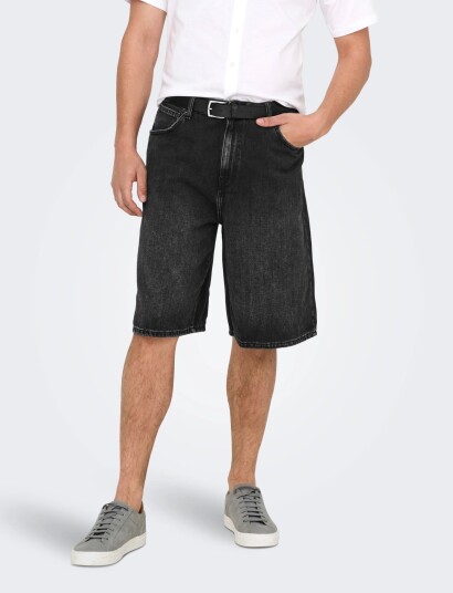 ONLY & SONS Onscarl Ball Wb 2957 Tai Dnm Shorts Noos Black XS