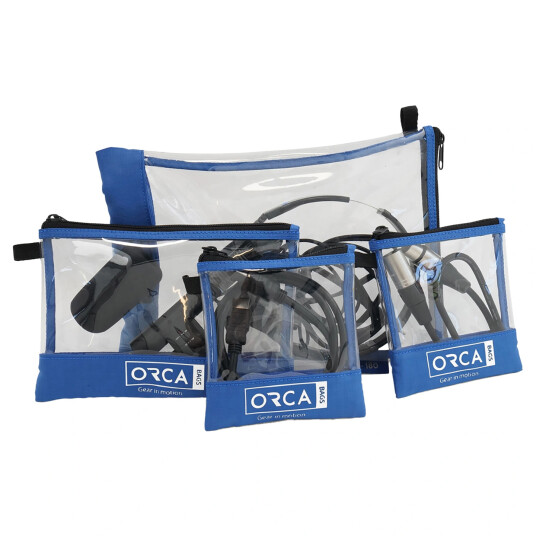 Orca OR-180 Transparent Pouch Set 4 stk Gjennomsiktige poser Orca OR-180 Transparent Pouch Set 4 stk Gjennomsiktige poser