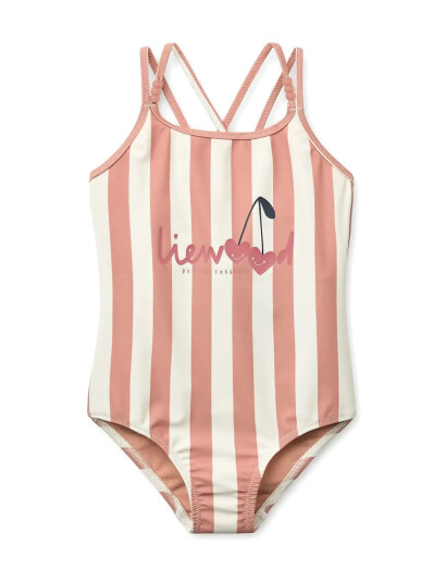 Liewood Suna Stripe Swimsuit Pink 92