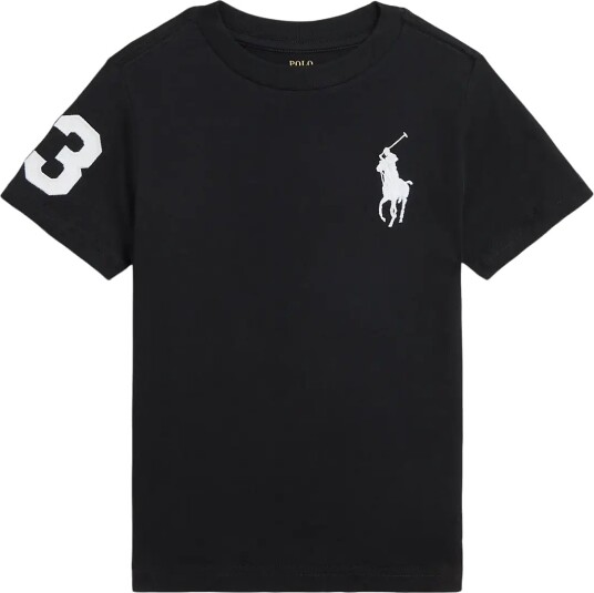 Ralph Lauren Kids Big Pony Cotton Jersey Tee - Black - 88-93