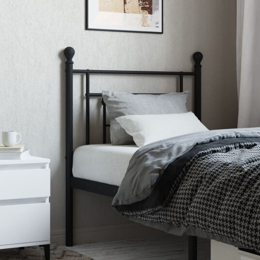 Sengegavl i metall svart 80 cm 8721012248991