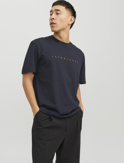 Jack & Jones Jjestar Jj Tee Ss Noos - Navy - XXL