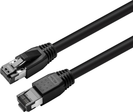 MicroConnect - Koblingskabel - RJ-45 (hann) til RJ-45 (hann) - 1.5 m - S/FTP - CAT 8.1 - halogenfri, uten hindringer - svart