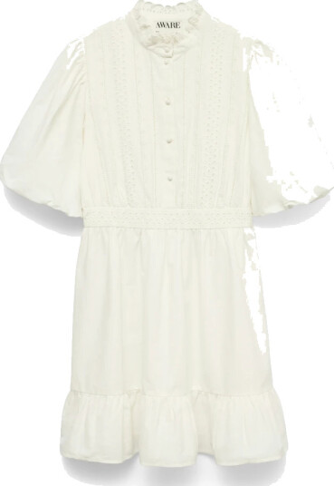 Vero Moda   Kjole vmClover 2/4 High Neck Short Dress   Hvit