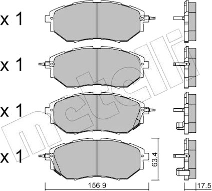 METELLI 22 0763 0 Bremseklosser