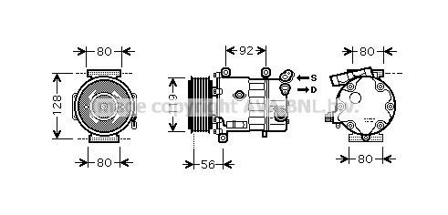 AC kompressor AVA Clever Choice CNAK255