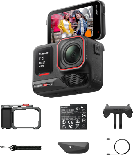 Insta360 Ace Pro 2 Actionkamera Enkelt Batteri Xplorer Bundle Slate Gray