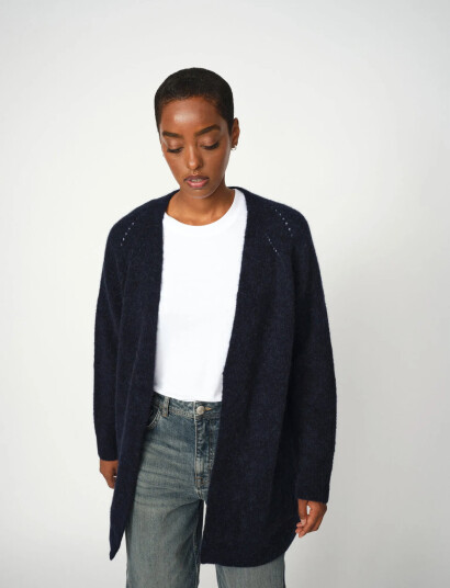 MOS MOSH Mmthora Long Cardigan - Navy - S MOS MOSH Mmthora Long Cardigan - Navy - S