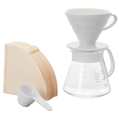 Hario V60 Ceramic Dripper 02 Set - White Hario V60 Ceramic Dripper 02 Set - White