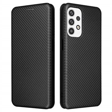 Samsung Galaxy A23 Flip-deksel Karbonfiber Svart