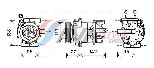 AC kompressor AVA Clever Choice FDAK470