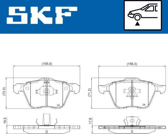 SKF VKBP 80956 Bremseklosser