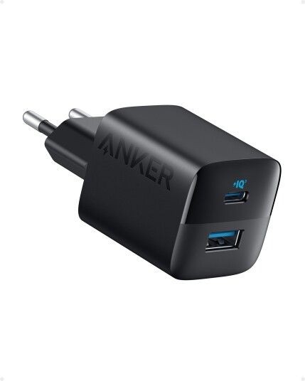 Anker 323 Charger 33W 1x USB-A 1x USB-C Power Adapter - White