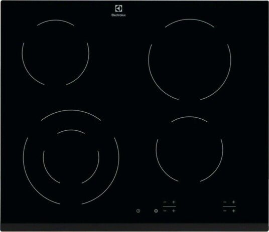 Electrolux HOC620F Keramisk Platetopp 4 Kokesoner 60 cm Svart