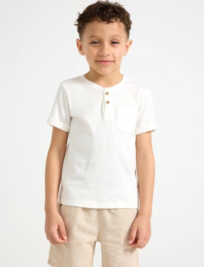 Lindex Top In Slub Jersey   Brown   134/140