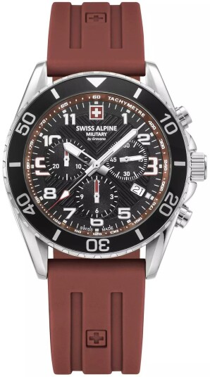 Swiss Alpine Military Herreklokke 7029.9836 Raptor Sort/Gummi Ø42 mm