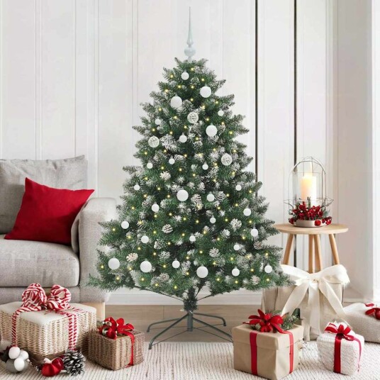 Kunstig juletre grønn 105 x 105 x 150 cm PVC og plast og stål Kunstig juletre grønn 105 x 105 x 150 cm PVC og plast og stål
