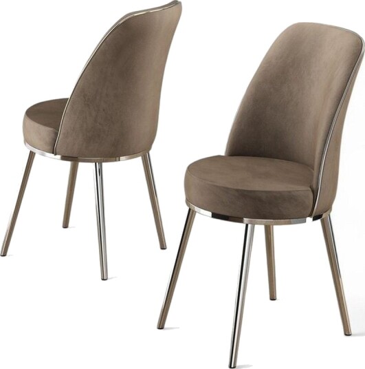 Spisestol Sugako Cappuccino / Krom - Cappuccino / Krom
