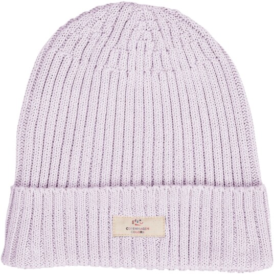 COPENHAGEN COLORS Lavender Bomull Strikket Classic Beanie 4-9 mdr/44-46