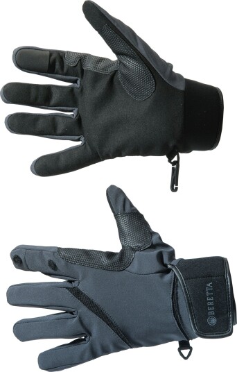 Beretta Wind Pro Shooting Gloves Black/Grey XXL, Black/Grey