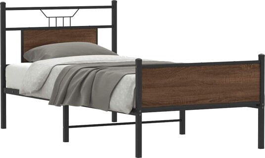  Sengeramme uten madrass brun eik 90x190 cm konstruert tre 4107026