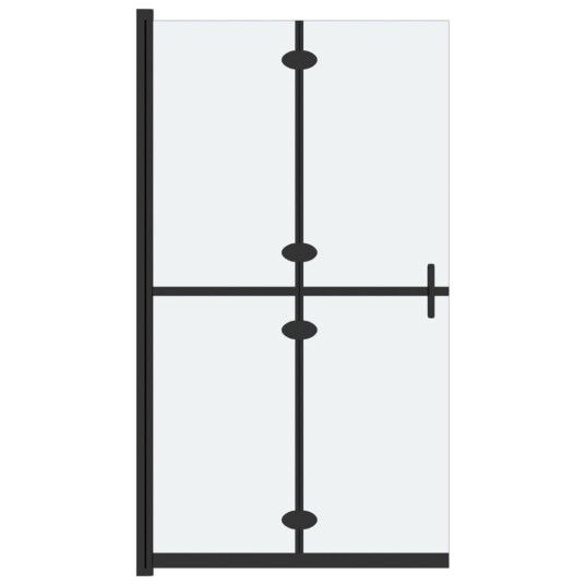 Sammenleggbar dusjvegg med frostet ESG-glass 80x190 cm