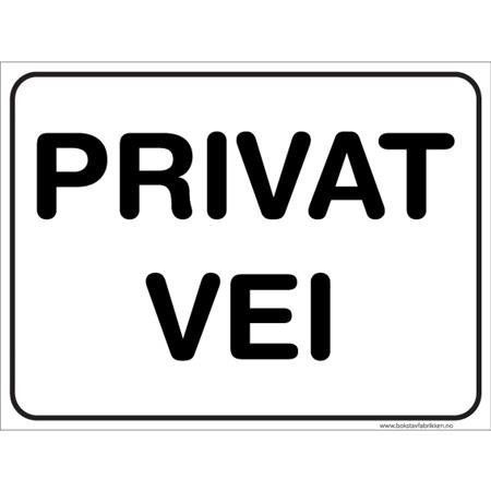 Skilt   Privat Vei Nøytral