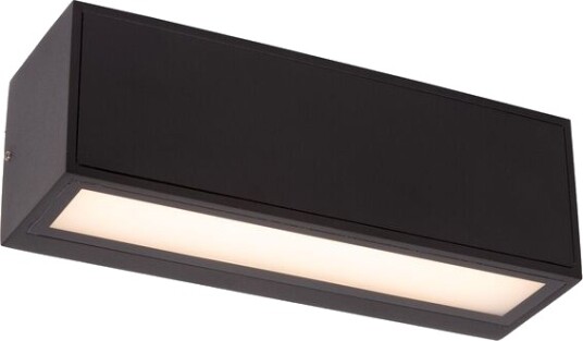 Lucide Sutton Vegglampe Dim Solcelle + Sensor 1x2W IP54 Sort