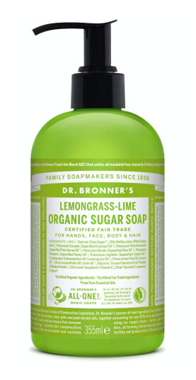 Dr. Bronner's Organic Sugar Soap Lemongrass Lime 355ml