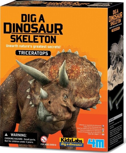 4M Triceratops Utgravingssett Bygg Ditt Eget Dinoskjelett
