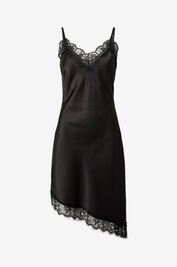 pieces Kjole pcNomi Strap Satin Lace Svart