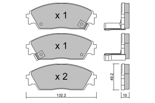 Bremseklosser AISIN BPHO 1907 Bremseklosser AISIN BPHO 1907