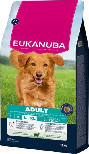 Eukanuba Hundefôr til Voksne Store Raser Lam & Ris 12 kg