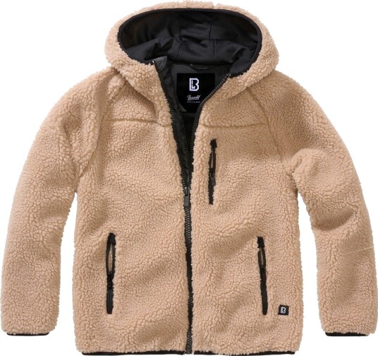 Brandit Kids Teddyfleece Jacket Hooded Camel 134/140 Beige