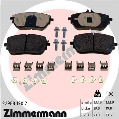 Bremseklosser ZIMMERMANN 22988.190.2