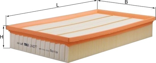 Luftfilter MAHLE ORIGINAL LX 4077
