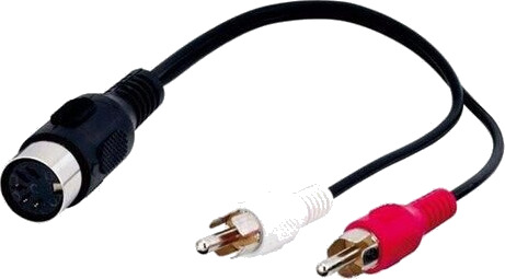 Pro DIN 5 pins F 2xRCA M 0.2m Pro DIN 5 pins F 2xRCA M 0.2m