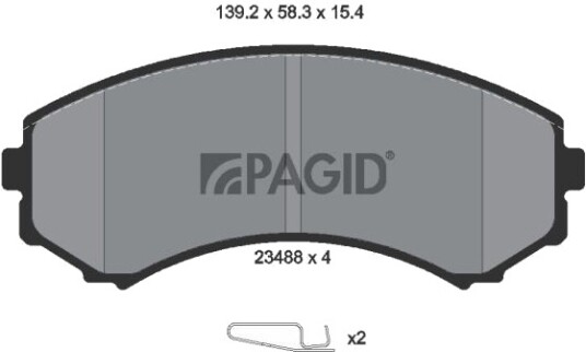 PAGID T1250N Bremseklosser PAGID T1250N Bremseklosser